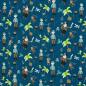 Preview: Baumwolljersey Ahoi Piraten auf Blau von Mrs. Mint Design by Swafing